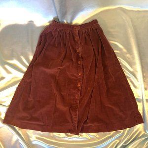 vintage corduroy circle skirt